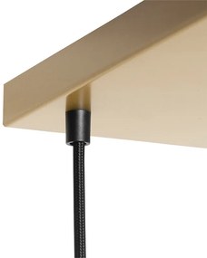 Függőlámpa sárgarézzel kék és zöld üveggel 8-lámpás - Sandra