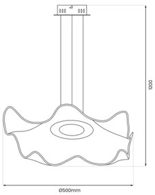 LED Csillár zsinóron LARGO LED/16W/230V arany