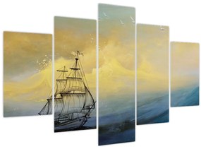 Kép - Egy hajó festménye a tengeren (150x105 cm)