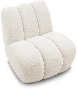 Fehér buklé fotel Janissaire – Bobochic Paris