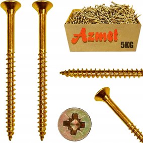 Fa csavarok 3,5x50 edzett arany Pz süllyesztett fej 5kg