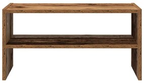 antik fa színű cipőtartó állvány halmozható 60 x 30 x 30,5 cm