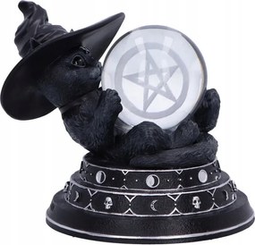 "Purrah's Fortune" macska figura üveggömbbel"