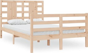 vidaXL tömör fenyőfa ágykeret ágy matrac nélkül 120 x 200 cm