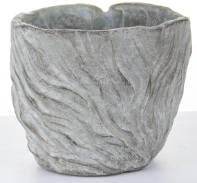 Cyrus design görög pár arcát ábrázoló szürke cement virágtartó kaspó 12x16x14,5cm