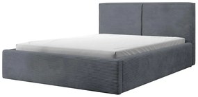 Franciaágy 180 cm Fatime (ágyráccsal) (tárolóhellyel) (szürke + fekete) . 1099161