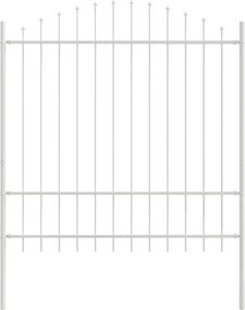 vidaXL Kerti Kerítés Fehér 170 x 215 cm Porszórt acél