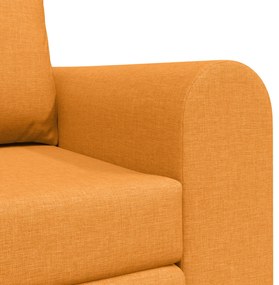 Padló Sofa Ágy 2 az 1-ben Sötét Sárga 148x71x83 cm Textil