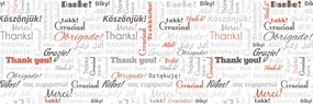 THANK YOU öntapadós konyhai poszter, 180x60 cm