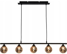 Csillár zsinóron IMAGINE 5xG9/40W/230V fekete/füstös