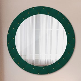 Kerek tükör fali dísz Zöld luxussablon fi 60 cm