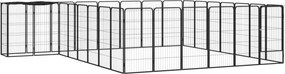 vidaXL 30-paneles fekete porszórt acél kutyakennel 50 x 100 cm