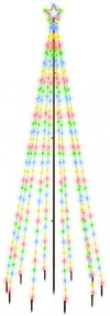 színes fényű karácsonyfa tüskével 310 LED-del 300 cm