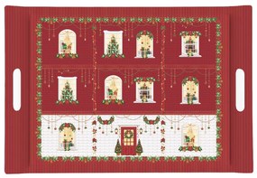 Karácsonyi Műanyag nagy tálca 49x34 cm Festive Avenue