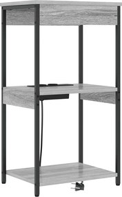 vidaXL Éjjeliszekrény polcokkal Szürke Sonoma 41 x 31 x 76 cm Faanyag