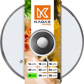 Üvegfedő 26 cm Serpenyő Fedő Univerzális Hőálló