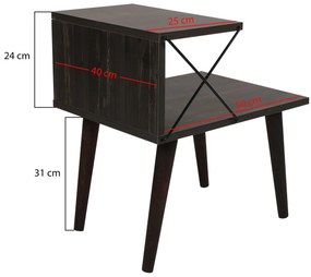 Éjjeliszekrény Cross Sötétbarna