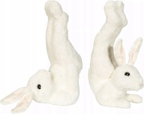 Nyuszi Vicces Húsvéti Figura fehér színben puha kellemes tapintású 2 db