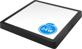 Led Plafon Panel Falra Szerelhető 24W Négyzet CCD Fekete