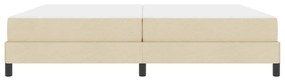 Boxrugós ágy matracmal Krém 200 x 200 cm szövet