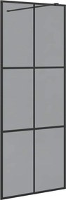 vidaXL Walk-in zuhanyfal Fekete 80 x 195 cm edzett üveg
