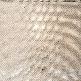 Rusztikus asztali lámpa fa és lenvászon árnyékolóval, természetes színben, 25 cm - Mels