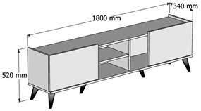 TV asztal Elegante Fehér