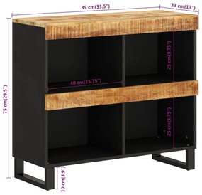 tömör mangófa tálalószekrény 85 x 33 x 75 cm