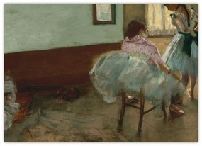 Üveg kép - Edgar Degas, The Dance Lesson, reprodukciók (70x50 cm)