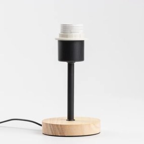 Brilagi - Asztali lámpa NUBILA WOOD 1xE27/25W/230V tölgy/antracit