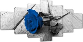 Vászonkép 210x100 Kék rózsa a hídon
