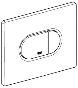 GROHE 38858SH0 - ARENA COSMOPOLITAN öblítő nyomólap 156 × 197 mm fehér