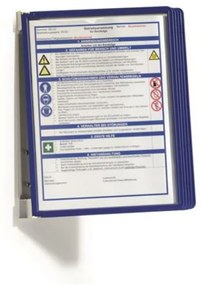 Bemutatótábla tartó, fali, 5 db bemutatótáblával, DURABLE VARIO&amp;reg; WALL 5, sötétkék (DB555107)