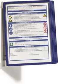 Bemutatótábla tartó, fali, 5 db bemutatótáblával, DURABLE VARIO® WALL 5, sötétkék (DB555107)