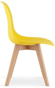 Sárga KITO szék bükkfa lábakkal