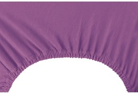Lila gumis jersey lepedő 220x200 cm Amber – Restilo