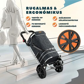 EASY bevásárlótáska kerekekkel, 50l, fekeate Jurhan