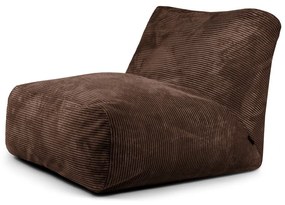 Sötétbarna kordbársony babzsákfotel Tube 100 – SLOWDOWN