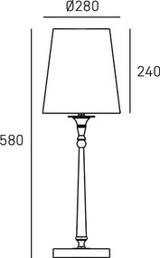 Cosmolight AUSTIN T01227AU-WH Asztali lámpa 1x40W/E27 IP20