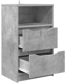vidaXL Éjjeli asztal fiókkal Beton Szürke 40 x 30 x 467 cm Faanyag