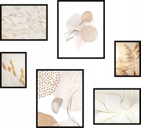 Boho stílusú poszter szett 6db-os fali szett