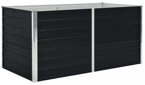 vidaXL antracitszürke horganyzott acél kerti magaságyás 160x80x45 cm