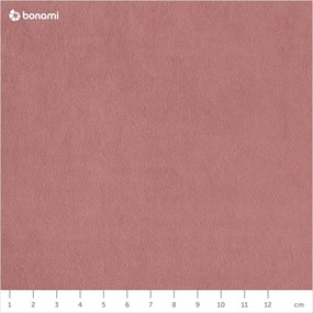 Stylish Stan rózsaszín kinyitható bársony sarokkanapé, jobb oldali - Miuform