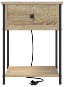 Éjjeliszekrény 2 pcs sonoma tölgy 42 x 41 x 56 cm Faanyag