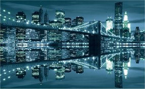 Fotótapéta Brooklyn híd éjszaka panoráma New York város 300x210 +ragasztó