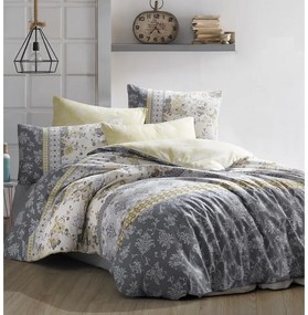 BedTex Vera pamut ágynemét szett szürke, 220 x 200cm, 2 db 70 x 90 cm