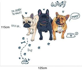 Falmatrica "Francia Bulldogok" 125x115cm