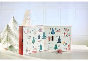 Yankee Candle Advent könyv/naptár 2025, votív gyertya 12 db, teamécses 12 db + gyertyatartó