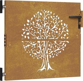 vidaXL négyszögmintás corten acél kerti kapu 85 x 150 cm