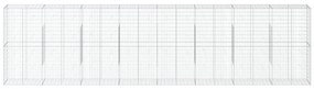 horganyzott vas gabion kosár fedéllel 800 x 50 x 200 cm
